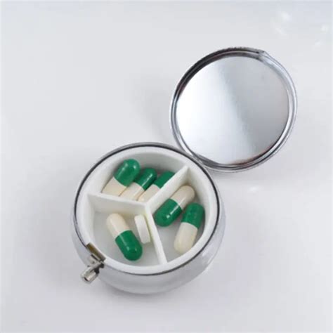 pill box round metal pill case portable mini|Round Medicine Box Portable Mini Metal Pill Case 2 inches .